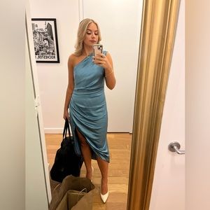 Blue Satin Elliatt Cassini Dress